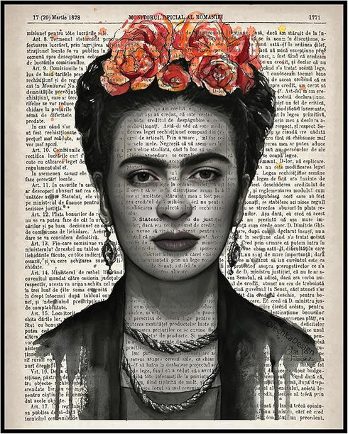 Posterizer 1 pcs-Boho Shabby Chic Modern Print-Frida Kahlo-Famous Figures Art Collection-Abstract & Modern Art-Gift for Art Lovers-Living Room Bed...